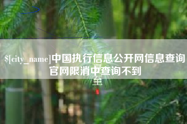 巴音郭楞蒙古中国执行信息公开网信息查询官网限消中查询不到
