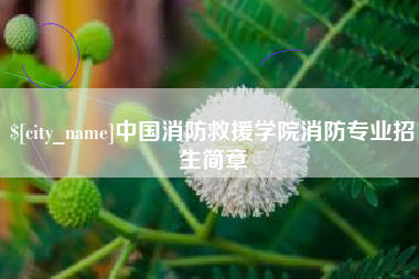 巴音郭楞蒙古中国消防救援学院消防专业招生简章