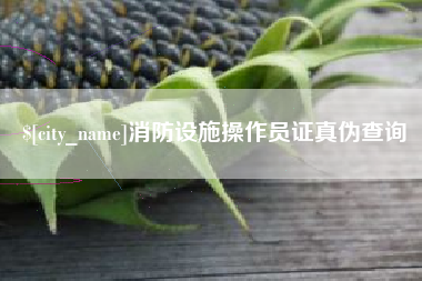 巴音郭楞蒙古消防设施操作员证真伪查询