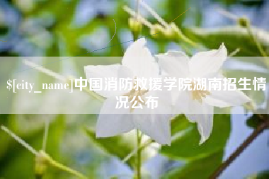 巴音郭楞蒙古中国消防救援学院湖南招生情况公布
