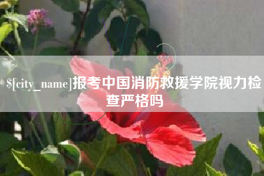 巴音郭楞蒙古报考中国消防救援学院视力检查严格吗