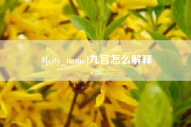 巴音郭楞蒙古九宫怎么解释