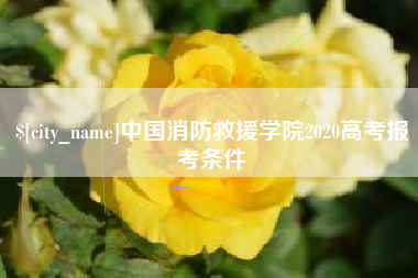巴音郭楞蒙古中国消防救援学院2020高考报考条件
