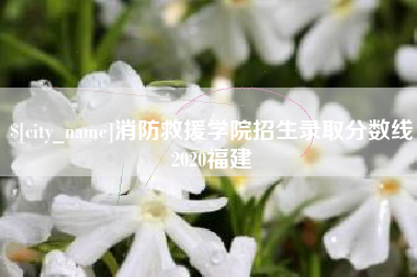 巴音郭楞蒙古消防救援学院招生录取分数线2020福建