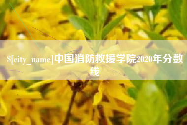 巴音郭楞蒙古中国消防救援学院2020年分数线